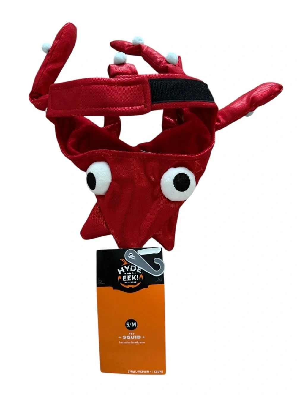 NWT Dog Halloween Costume Red Squid Headpiece - Small / Medium
